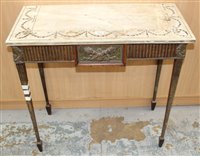 Lot 1223 - 19th century Continental marble topped painted...