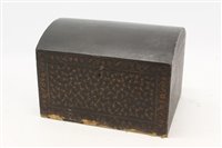 Lot 1226 - 19th century Moorish ebonised dome top trunk...