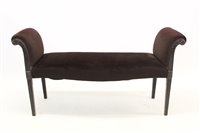 Lot 1227 - Rare George III ebonised sepertine window seat...