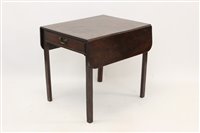 Lot 1228 - George III mahogany Pembroke table of broad...