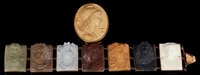 Lot 412 - 19th century Italian carved lava cameo...