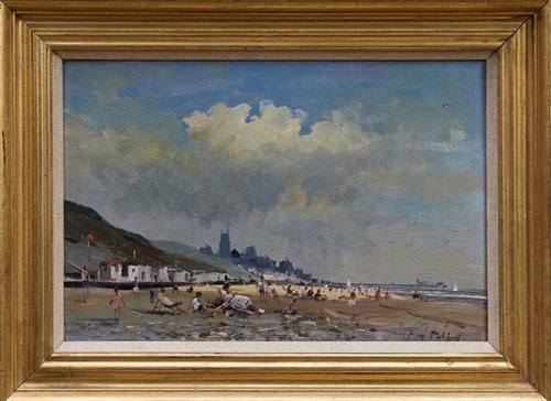 Lot 985 - Roy Petley (b.1951) oil on board - Cromer...