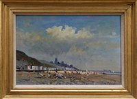 Lot 985 - Roy Petley (b.1951) oil on board - Cromer...