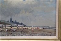 Lot 985 - Roy Petley (b.1951) oil on board - Cromer...
