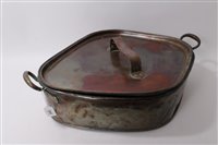 Lot 840 - Large 19th century copper turbot kettle and...