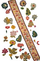 Lot 734 - Interesting collection of antique embroidery...