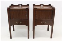 Lot 1200 - Rare pair of George III style mahogany tray...