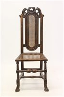 Lot 1201 - 17th century beech side chair with arched...