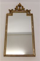 Lot 1204 - 18th century style gilt gesso pier mirror the...