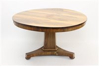 Lot 1206 - Regency rosewood breakfast table, having...