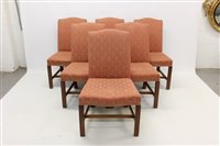 Lot 1207 - Set of six 18th century style upholstered...
