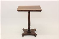 Lot 1212 - William IV rosewood occasional table, rounded...