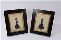 Lot 653 - English School, circa 1830, pair of paper-cut...