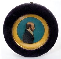 Lot 656 - Rare 19th century polychrome wax portrait of...