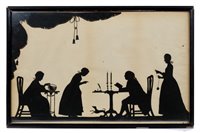Lot 661 - Rare George III papercut silhouette interior...