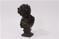 Lot 671 - 19th century Continental bronze portrait bust...