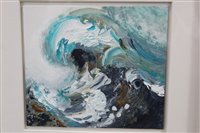 Lot 850 - *Maggi Hambling (b.1945) oil on board - Wave,...