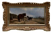 Lot 864 - John Duvall (1816-1892) oil on canvas - a dog...