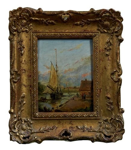 Lot 866 - Thomas Churchyard (1795-1865) oil on panel -...