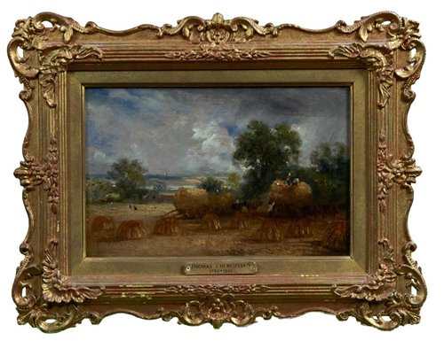 Lot 867 - Thomas Churchyard (1795-1865) oil on panel - a...