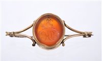 Lot 556 - Georgian seal converted to a brooch with...