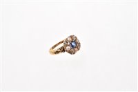 Lot 561 - Victorian 18ct gold diamond, sapphire and...