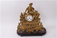 Lot 1167 - Late 19th century French gilt metal mantel...
