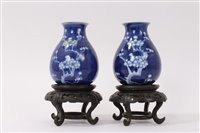 Lot 55 - Pair early 20th century Chinese export blue...