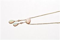Lot 572 - Edwardian opal and diamond negligee necklace...