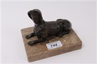 Lot 744 - Unusual 19th century bronze figure of a sphinx...