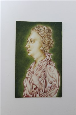 Lot 609 - Antique Islamic watercolour portrait miniature on ivory