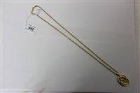 Lot 445 - Cartier 18ct gold Zodiac pendant necklace, the...