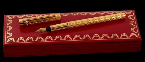 Lot 455 - Cartier Must de Cartier fountain pen, the gold...