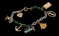Lot 463 - Good quality 14ct gold and enamel charm...
