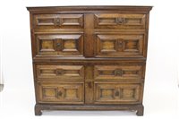 Lot 1217 - Unusual Charles II and later walnut and oak...