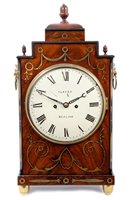 Lot 1152 - Regency brass inlaid mahogany bracket clock...