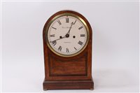 Lot 1153 - 19th century dome-top bracket clock with...