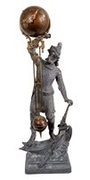 Lot 1164 - Late 19th century swinging arm mystery clock...