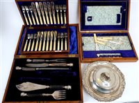 Lot 190 - Victorian plated muffin dish and sundry...