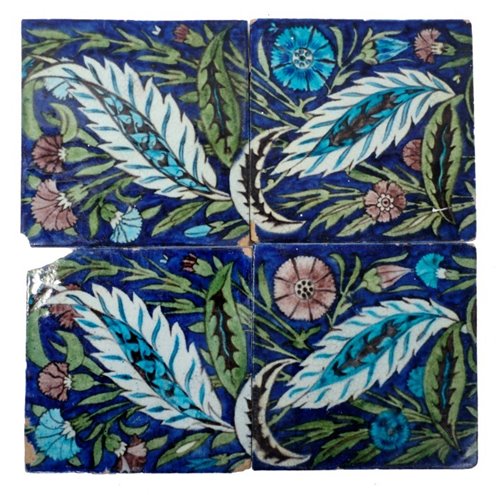 Lot 151 - Four late 19th century William De Morgan,...