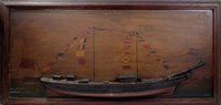 Lot 739 - Good 19th century wood and polychrome painted...