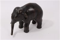 Lot 794 - Bronze sculpture of an elephant calf, 19cm...