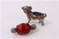 Lot 751 - Edwardian silver novelty pin cushion, maker's...
