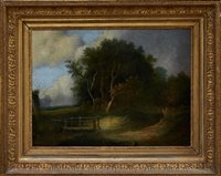 Lot 879 - Nineteenth century Norwich school oil on...