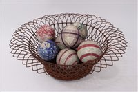 Lot 786 - Set of eight 19th century Scottish polychrome...