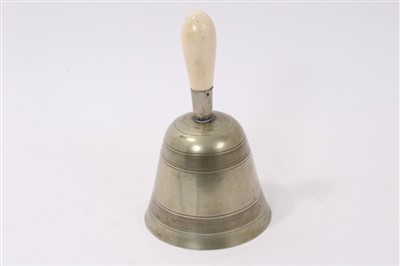Lot 608 - 19th century white metal table bell