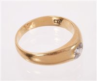 Lot 577 - Victorian 18ct gold diamond gypsy ring with a...