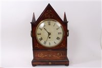 Lot 1157 - Victorian Gothic bracket clock in brass inlaid...