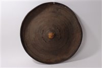 Lot 718 - Antique Ethiopian tribal hide shield of...