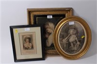 Lot 798 - Regency stipple engraving titled Contemplation...